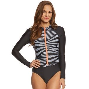 Speedo Granatina Long Sleeve One Piece Size Medium